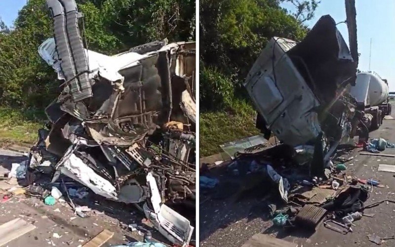 Acidente deixou cabine de veículo destruída próximo ao posto da PRF em Osório | abc+