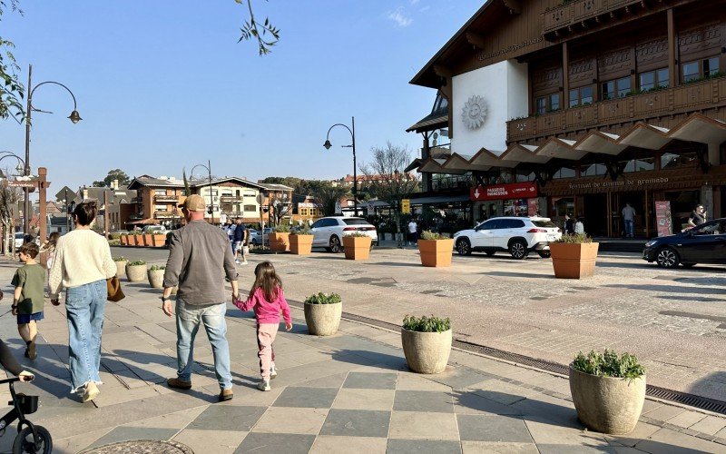 Centro de Gramado registra movimentação neste mês de julho