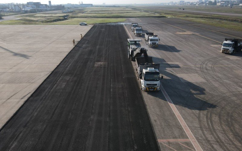 Pista do aeroporto da capital está passando por reformas | abc+