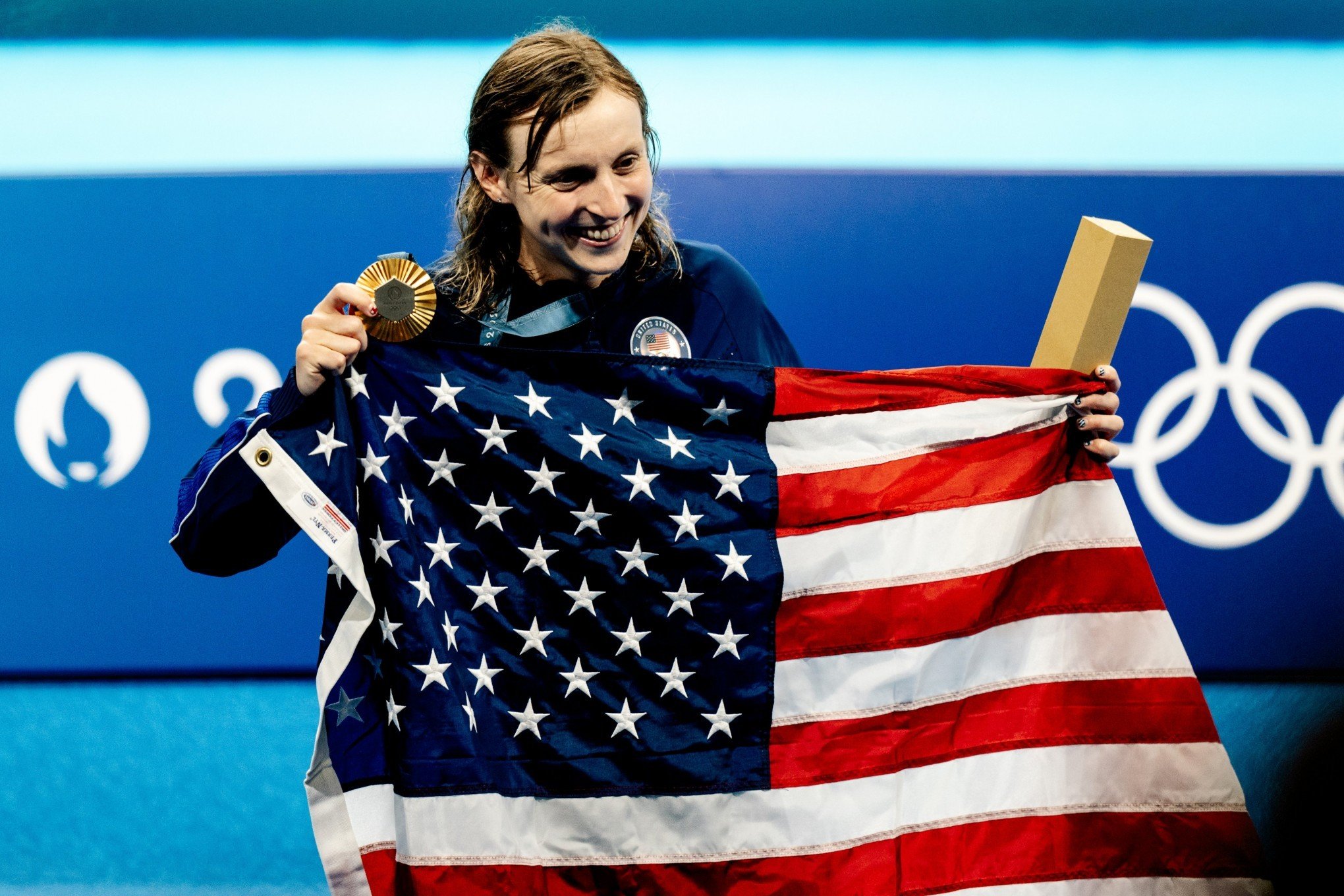 Ledecky é bicampeã nos 1.500m da natação e faz história com 8º ouro olímpico