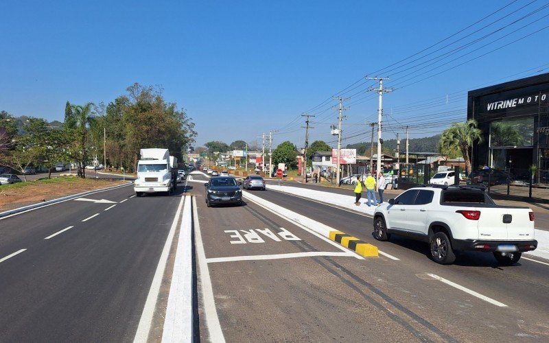 Após liberação do trânsito, motoristas começaram a explorar o trevo de acesso ao Rincão Gaúcho | abc+