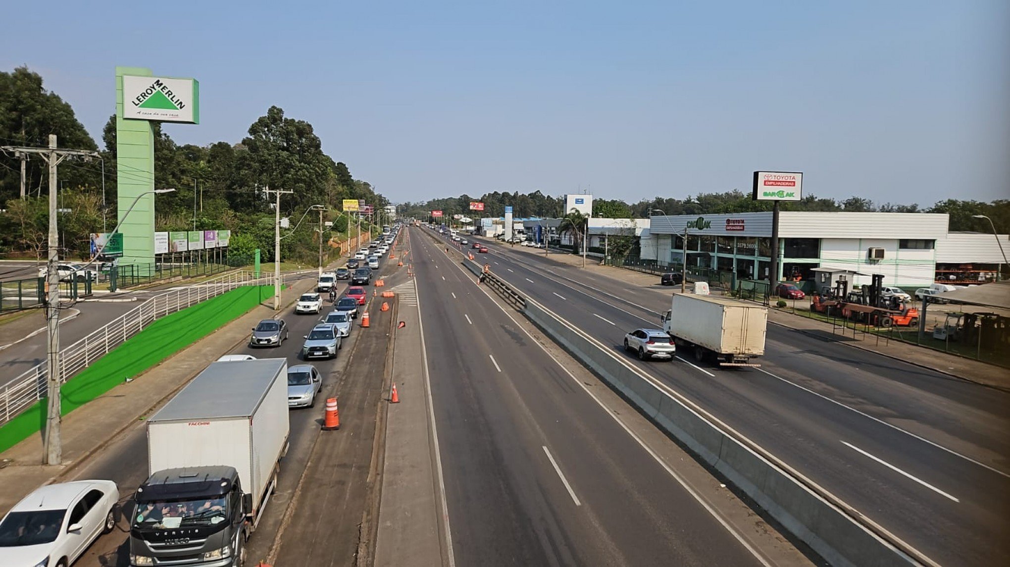 BR-116: Com obra em São Leopoldo, motoristas demoram 15 minutos para fazer trajeto que levaria apenas 3 minutos