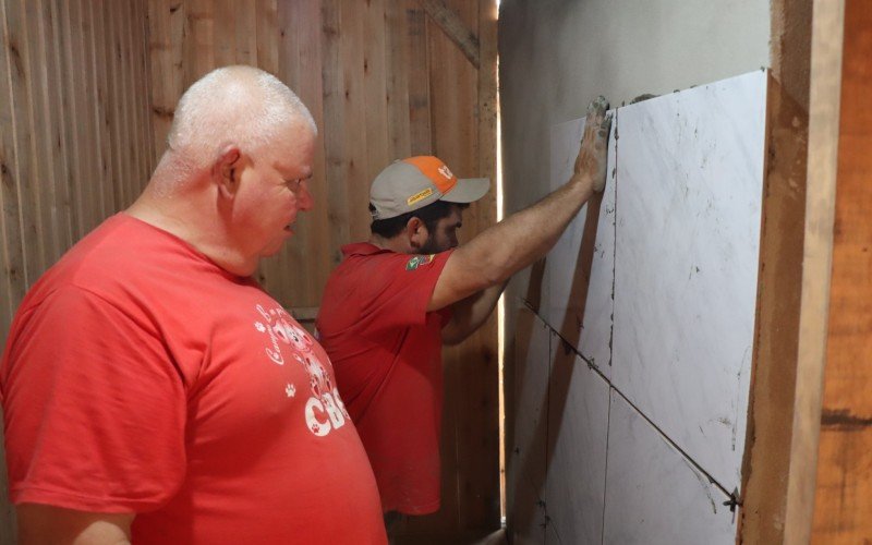 Parte final da construção da nova casa