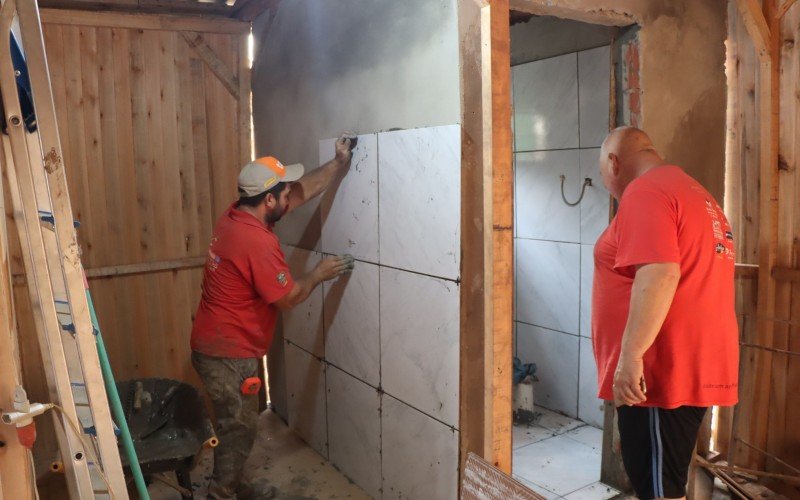 Parte final da construção da nova casa