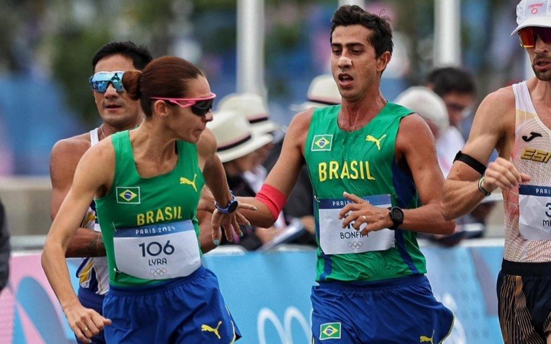 Caio Bonfim e Viviane Lyra representaram o Brasil no revezamento misto da marcha atlética | abc+