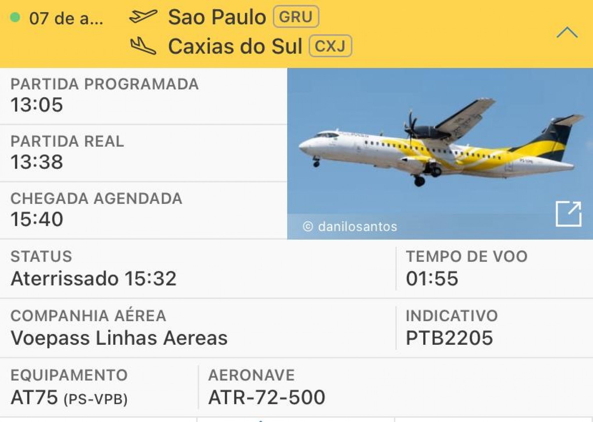 Avião da Voepass que caiu em Vinhedo voou para Caxias do Sul antes do acidente