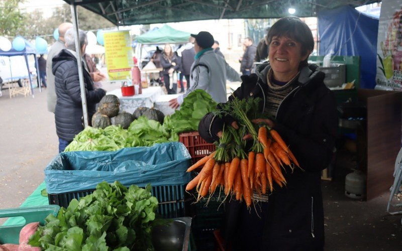 Rosane vende seus produtos na Feira fielmente há sete anos