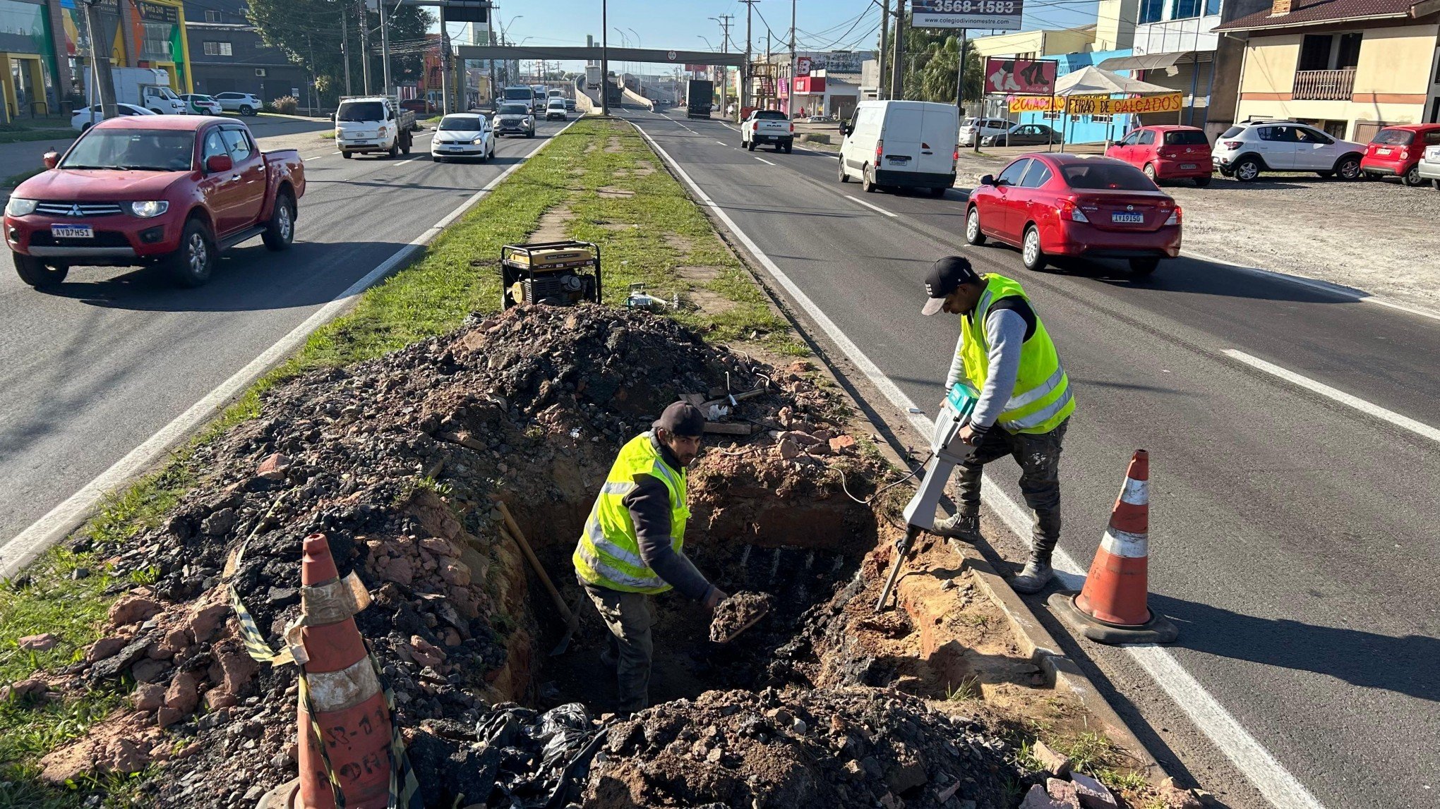 BR-116: Motoristas relatam problemas para trafegar no Complexo Scharlau; confira