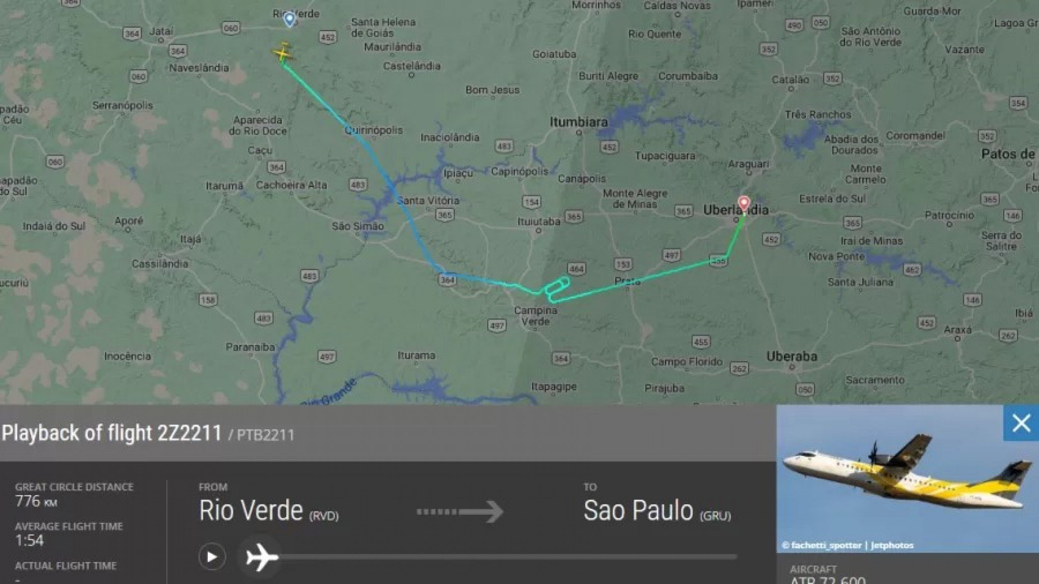 Avião da Voepass com destino a São Paulo faz pouso de emergência em Minas Gerais; veja o motivo