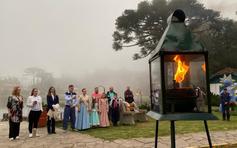 Chama da Pátria chega a Gramado, no centro de cultura