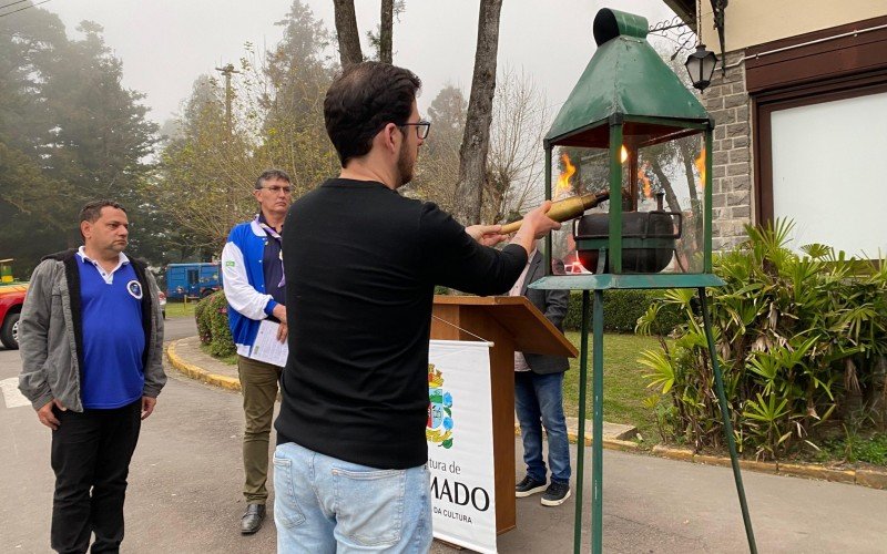 Chama da Pátria chega a Gramado, no centro de cultura