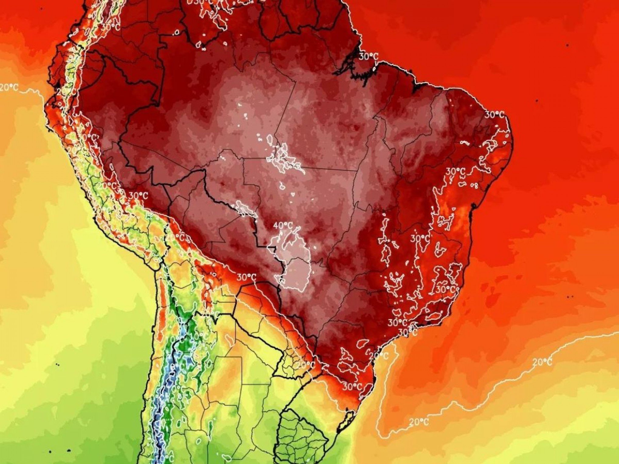 PREVISÃO DO TEMPO: Bolha de calor pode trazer 39°C para a Região Sul dias antes de nova onda de ar polar