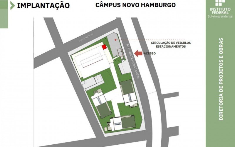 Projeção inicial para o novo campus do IFSul | abc+