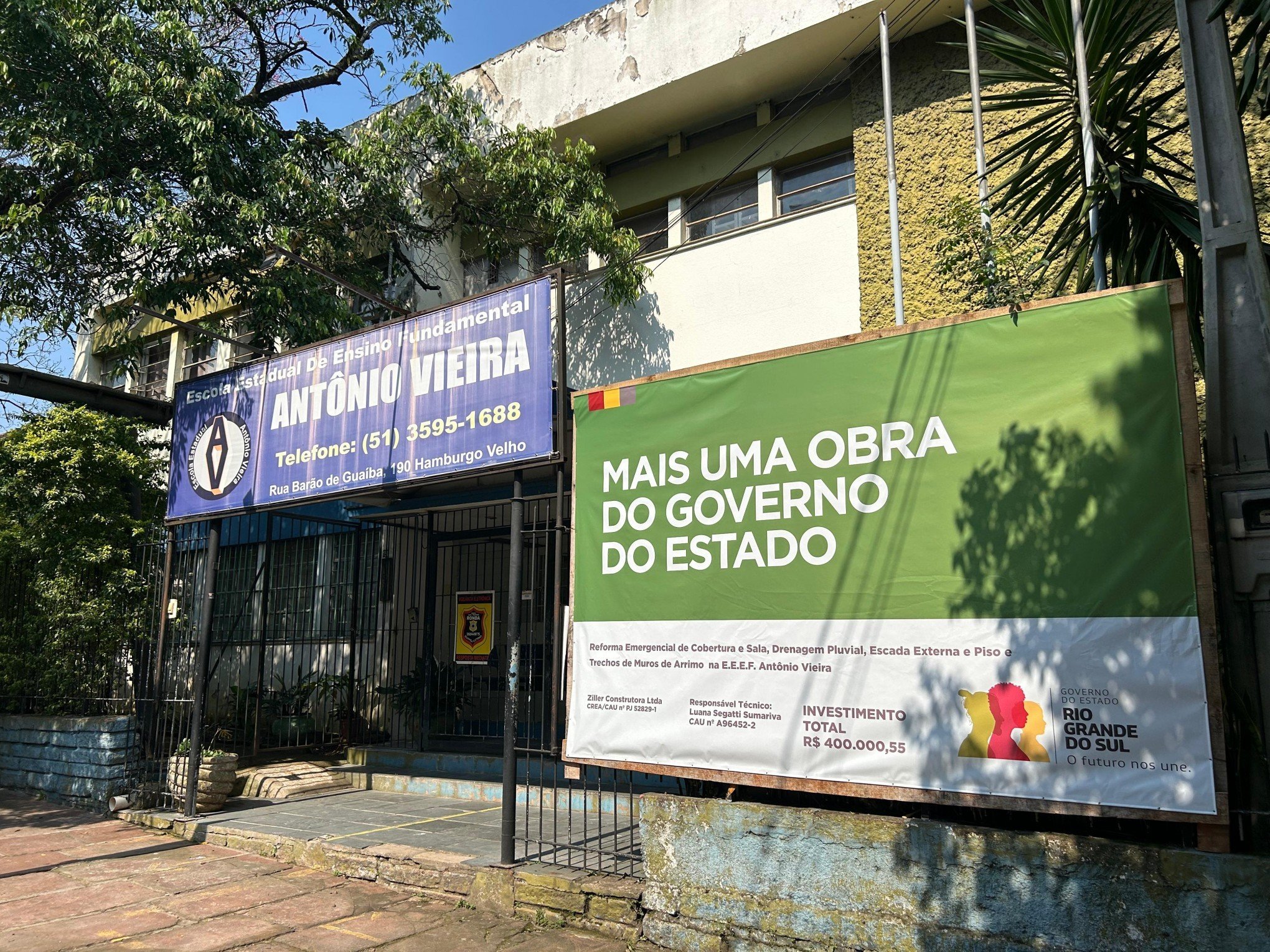 Começa obra em escola estadual de Novo Hamburgo que espera por melhoria há oito anos