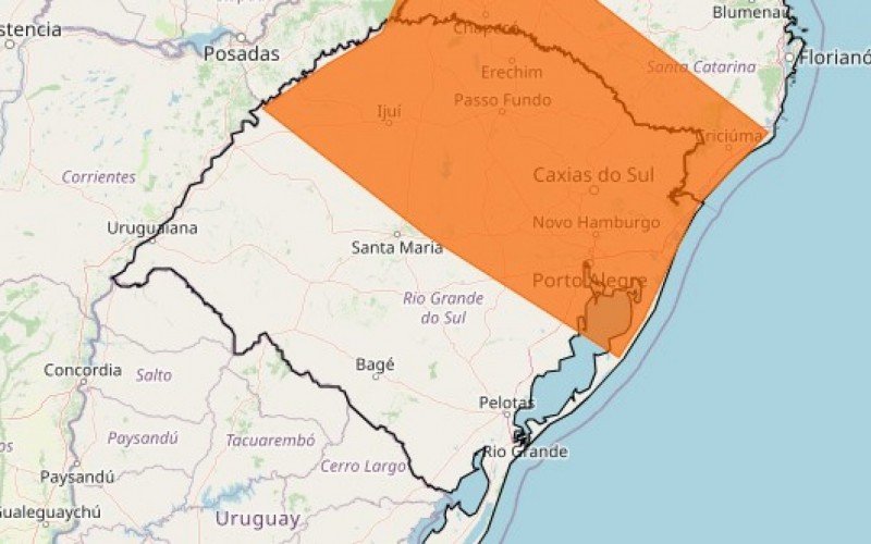 Alerta do Inmet para o risco de temporal no RS tem validade até às 10 horas desta quinta-feira (23) | abc+