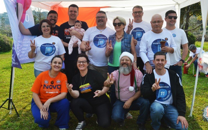 Enfermeira Cristina (PP) em evento do partido em Canela