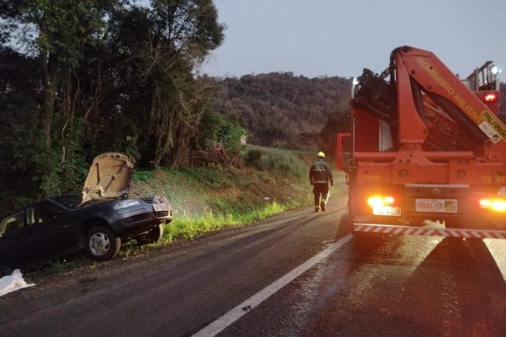 BR-386: Homem morre ao ter carro atingido por caminhão no Norte do RS