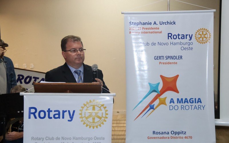 Vice-presidente do Rotary Club Novo Hamburgo Oeste, Paulo Wianei Kunst