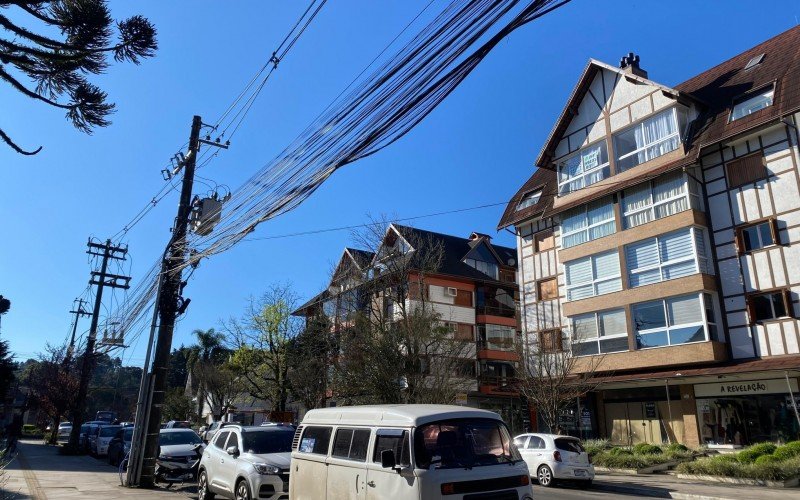 Centro de Gramado com céu azul