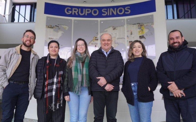 Time ABCmais no GNI, da esquerda para a direita: Rodrigo Goerg, Jaqueline Ferst, Nadine Funck, Fernando Gusmão, Juliana Flor e Igor Müller | abc+