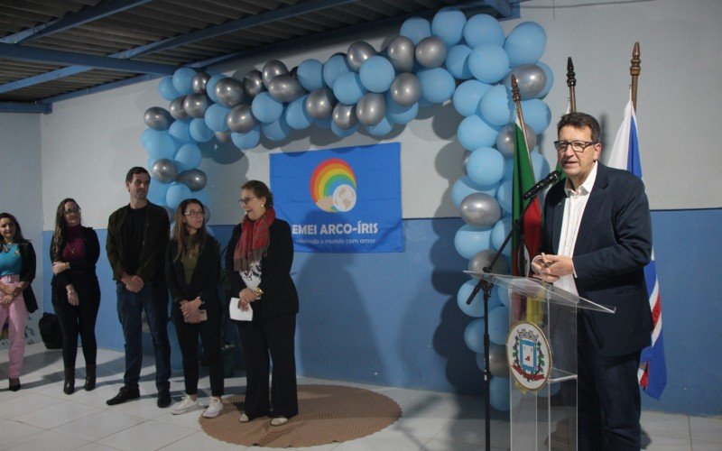 Prefeito Luciano Orsi durante a inauguração