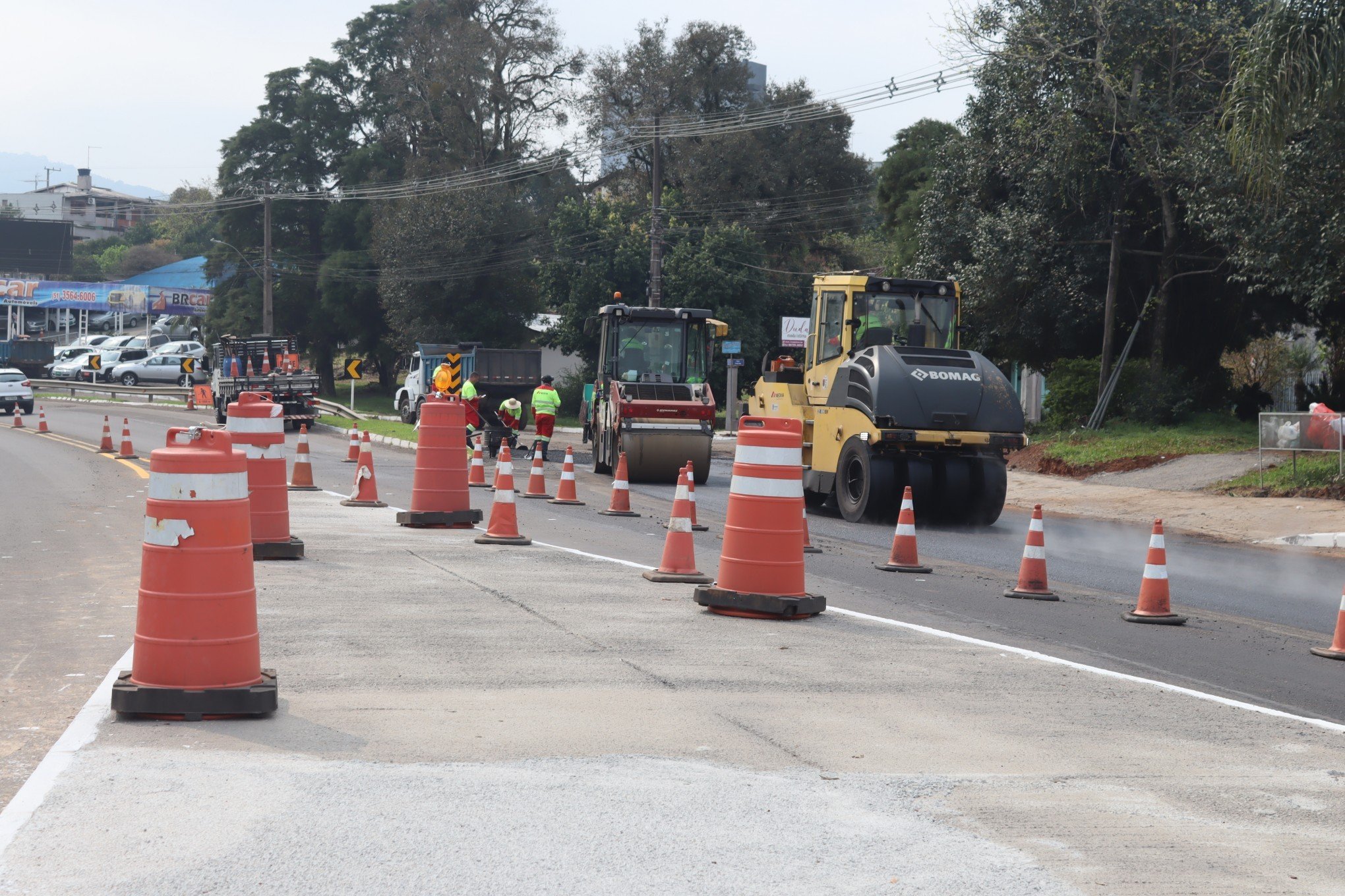 BR-116: Como estão as obras de rótula que dá acesso a bairro em Dois Irmãos?