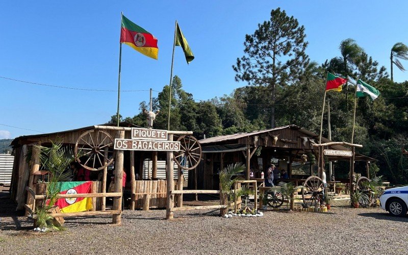 Acampamento farroupilha de Sapiranga já tem piquetes instalados e confraternização entre tradicionalistas 