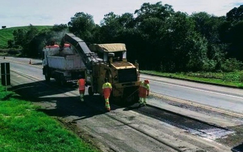 Obras na BR-386 no município de Mormaço  | abc+