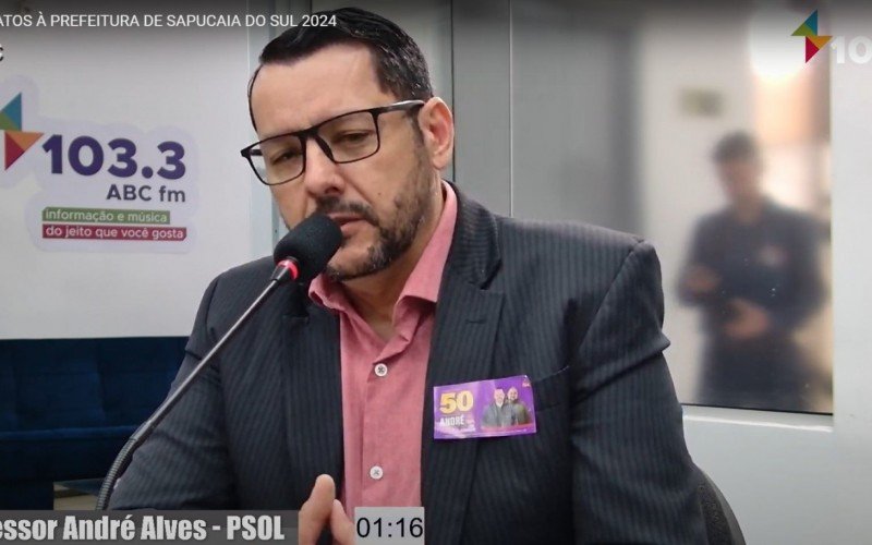 Professor AndrÃ© Alves no debate dos candidatos Ã  Prefeitura de Sapucaia do Sul | abc+