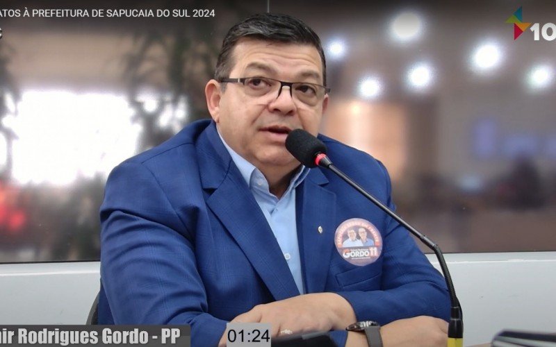 Volmir Rodrigues Gordo no debate dos candidatos à Prefeitura de Sapucaia do Sul | abc+