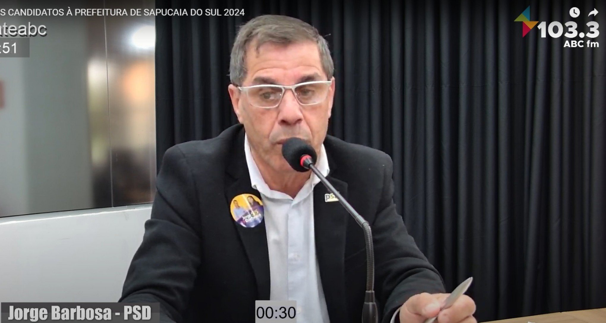 VÍDEO: Jorge Barbosa no debate dos candidatos à Prefeitura de Sapucaia do Sul