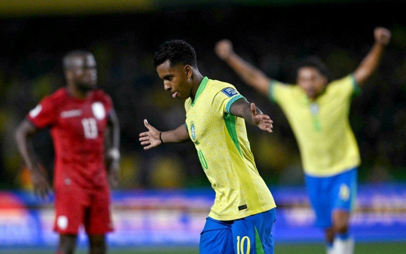 Rodrygo foi o autor do gol brasileiro sobre o Equador na noite de sexta-feira | abc+