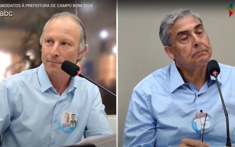 Victor Souza na primeira rodada do debate dos candidatos à Prefeitura de Campo Bom | abc+