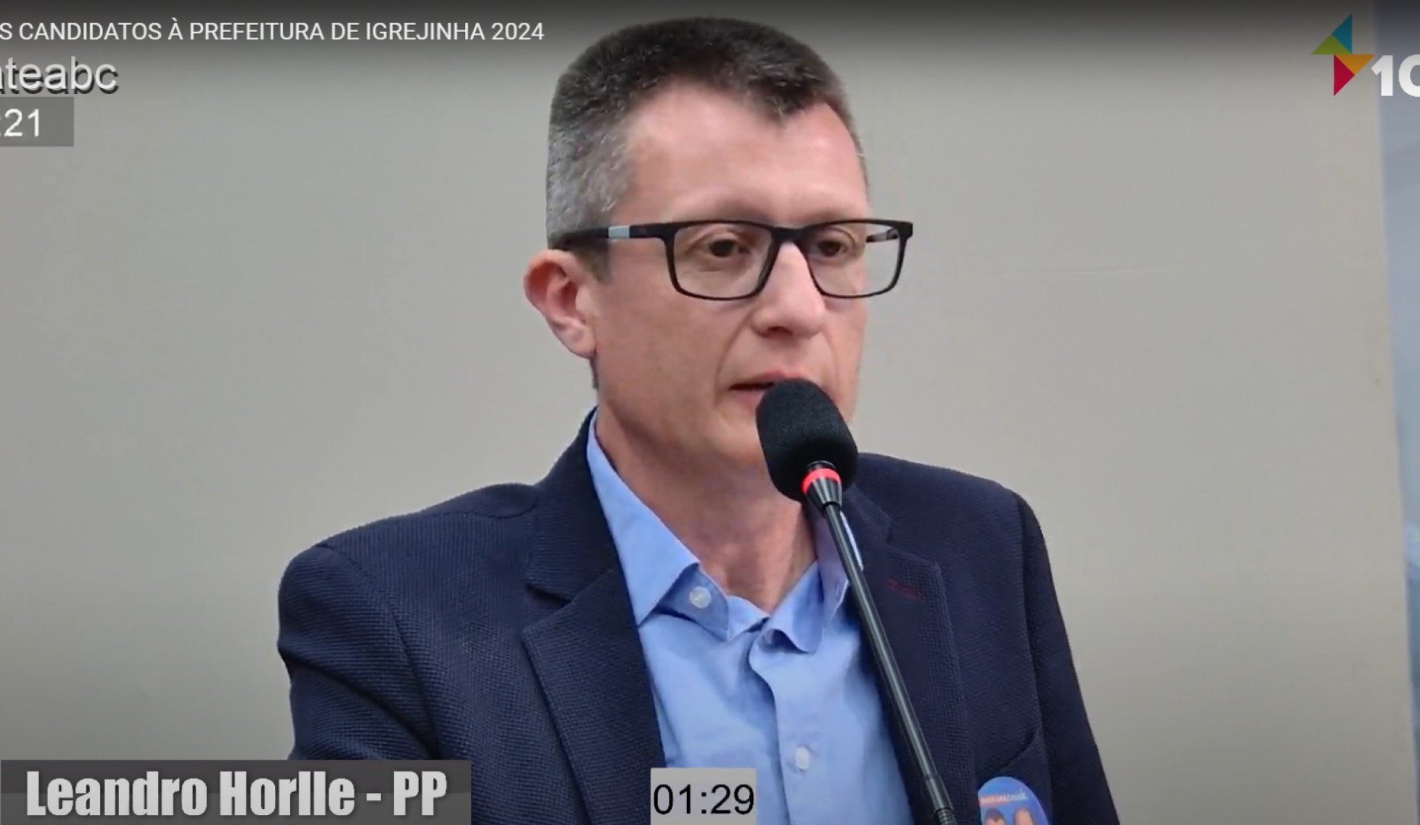 VÍDEO: Leandro Horlle no debate dos candidatos à Prefeitura de Igrejinha