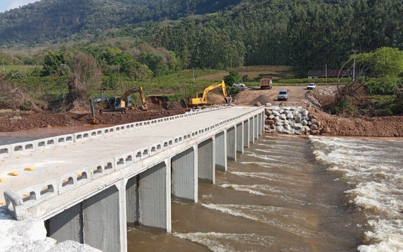 Ponte provisória sobre o Rio Caí será inaugurada nesta sexta-feira, 20