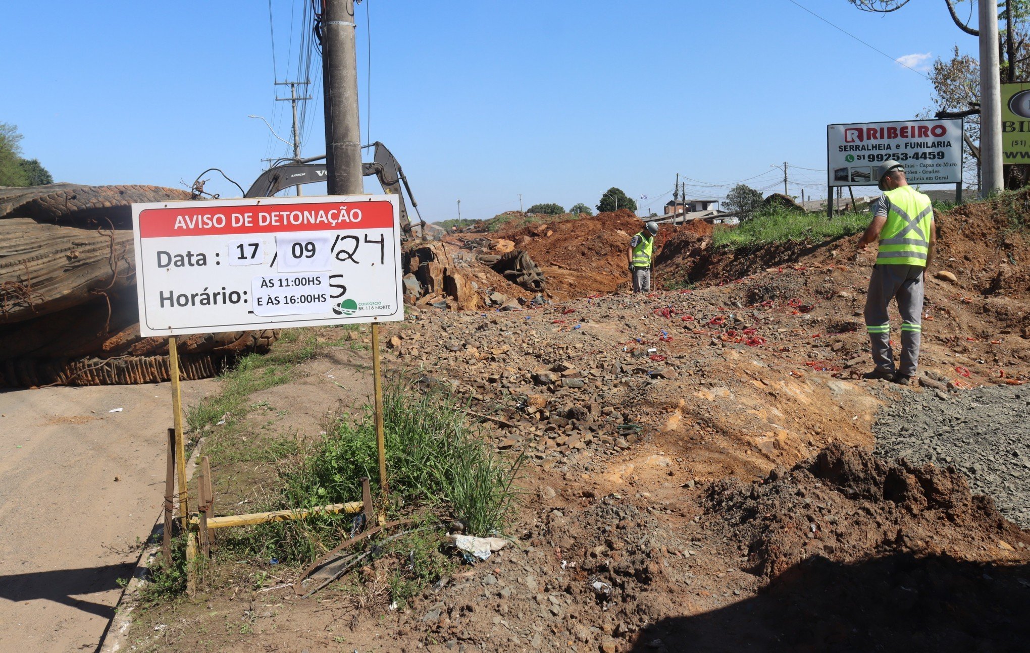 BR-116: Bloqueios de trânsito para detonações em obra devem seguir até quinta-feira