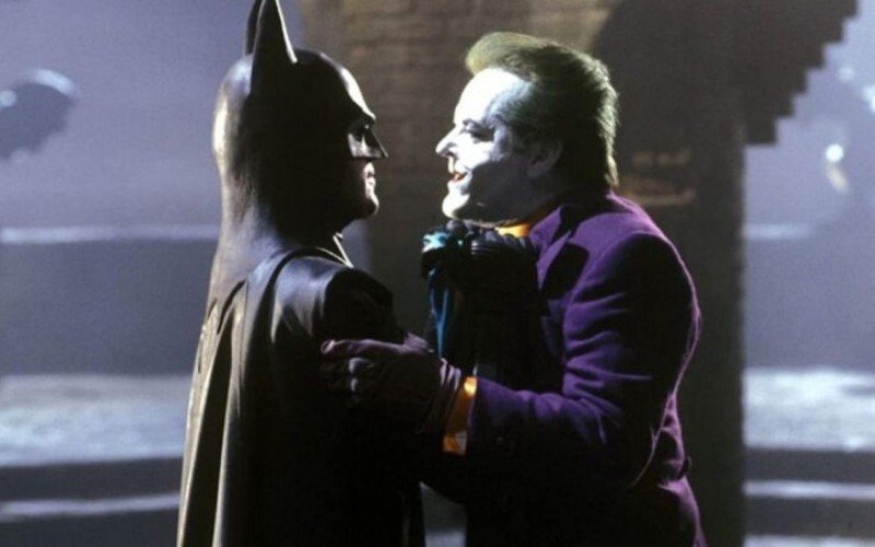 Batman (Michael Keaton) e Coringa (Jack Nicholson) no sucesso lançado em 1989