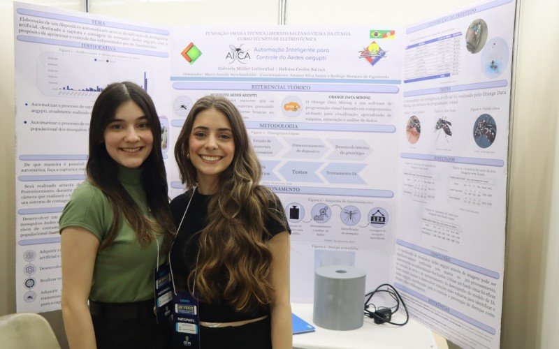 Heloísa e Gabriela utilizam inteligência artificial para contabilizar a presença do mosquito Aedes aegypti | abc+