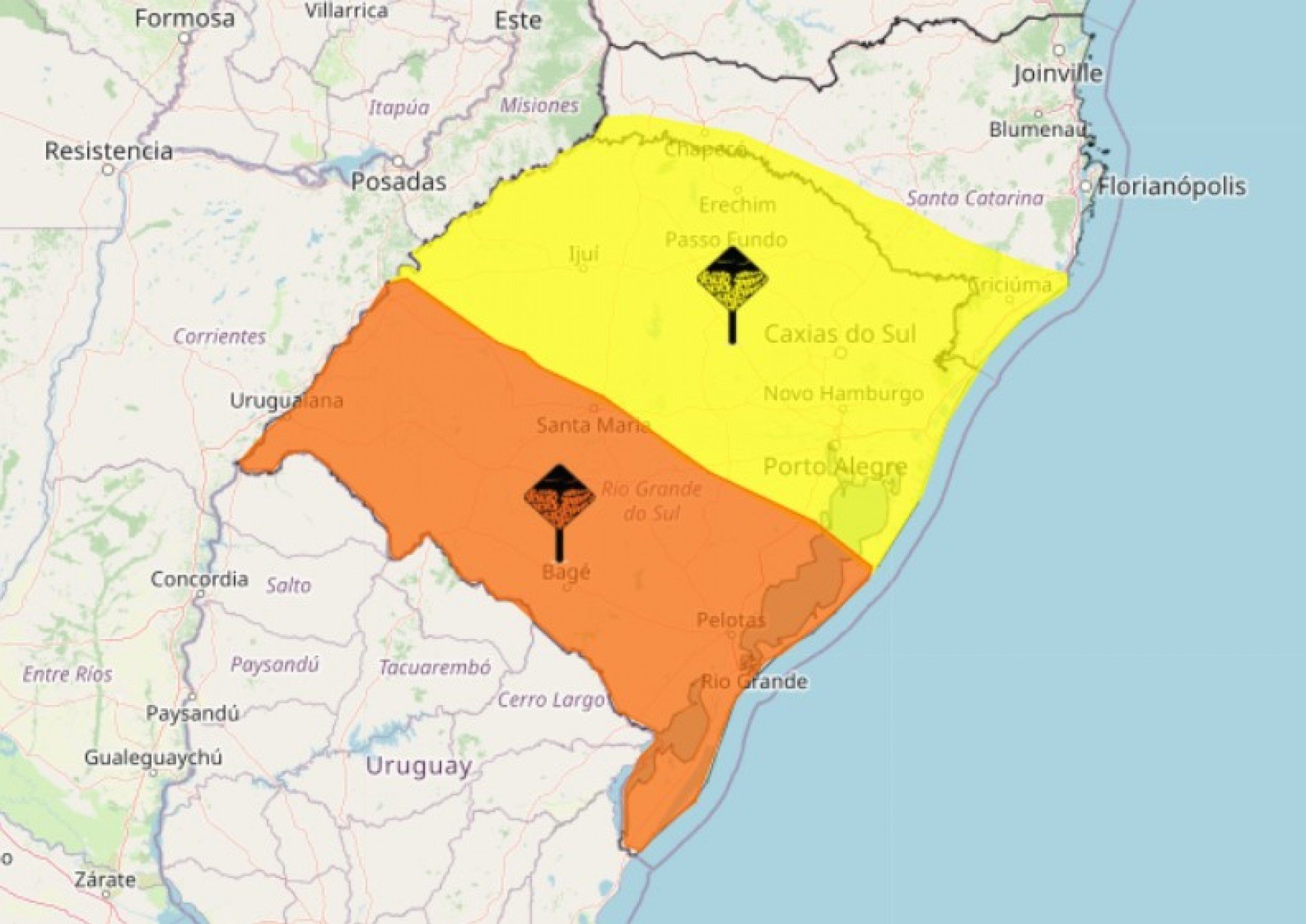 PREVISÃO DO TEMPO: Semana começa com alertas do Inmet para o RS; confira