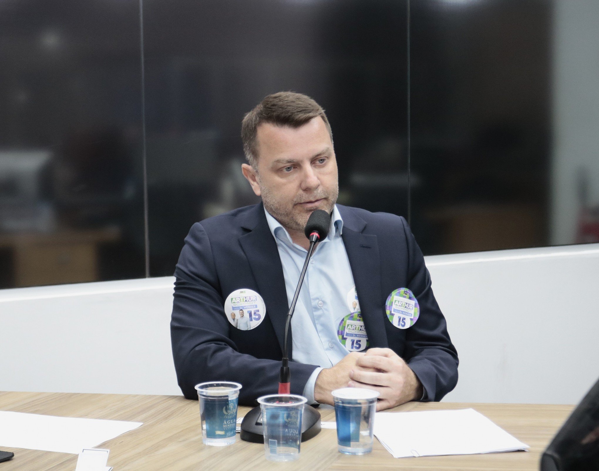 Arthur Schmidt no segundo debate dos candidatos à Prefeitura de São Leopoldo