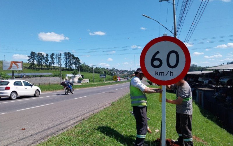 Agora é 60 km:: RS 239 em Sapiranga tem velocidade máxima permitida dos quilômetros 25 a 28 | abc+