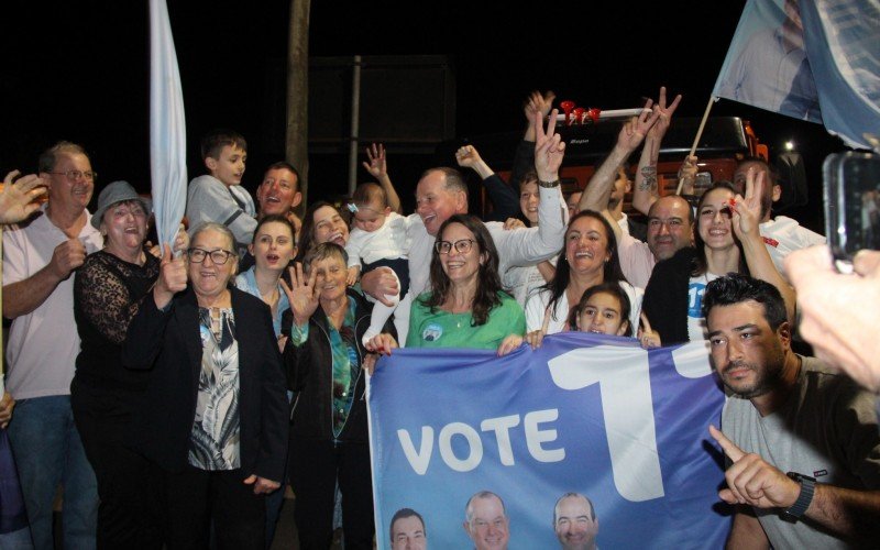 Festa do prefeito eleito em Ivoti, Valdir (PP)