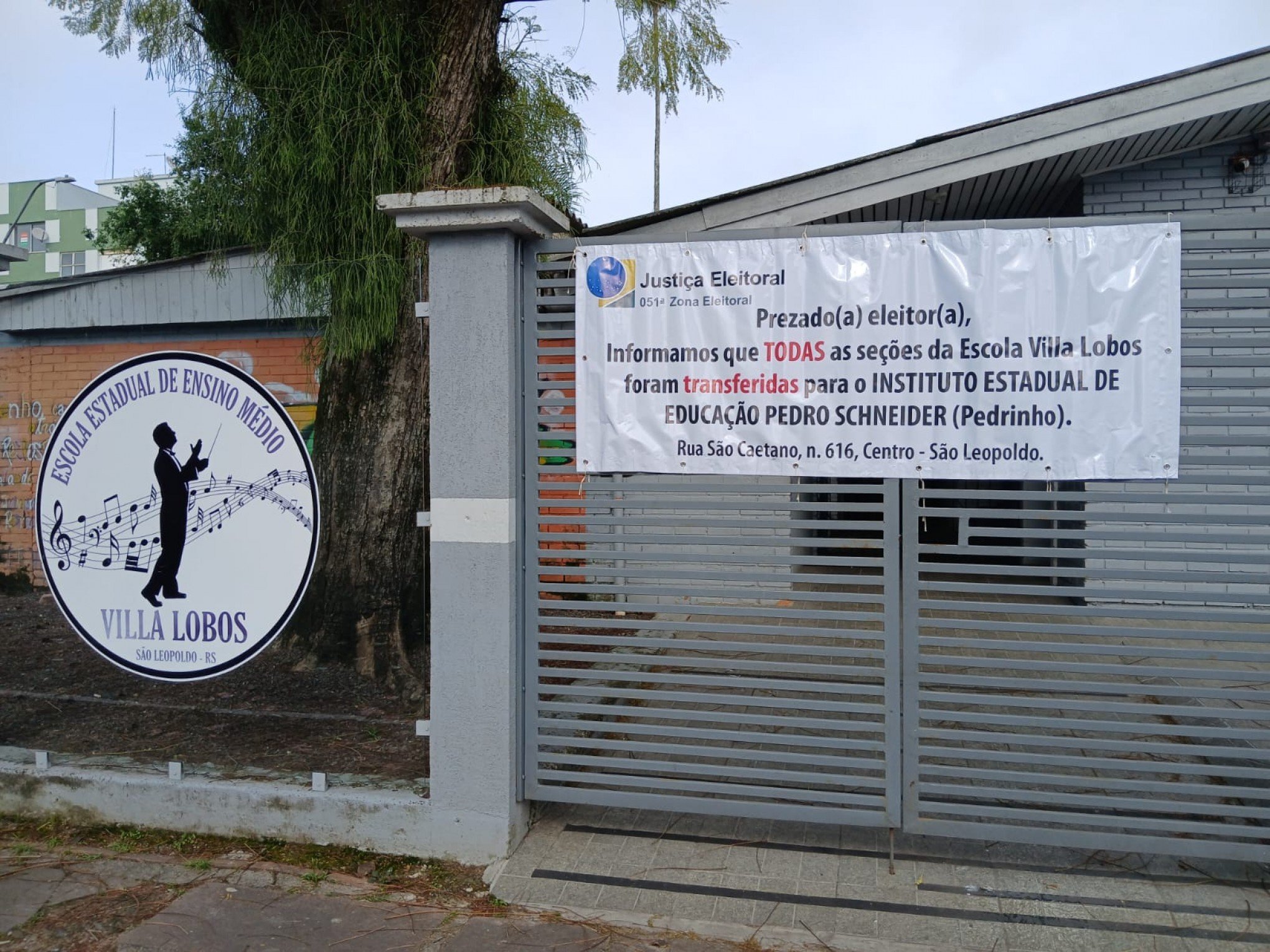 ELEIÇÕES: Escola Villa Lobos não é local de votação neste domingo em São Leopoldo; entenda a mudança