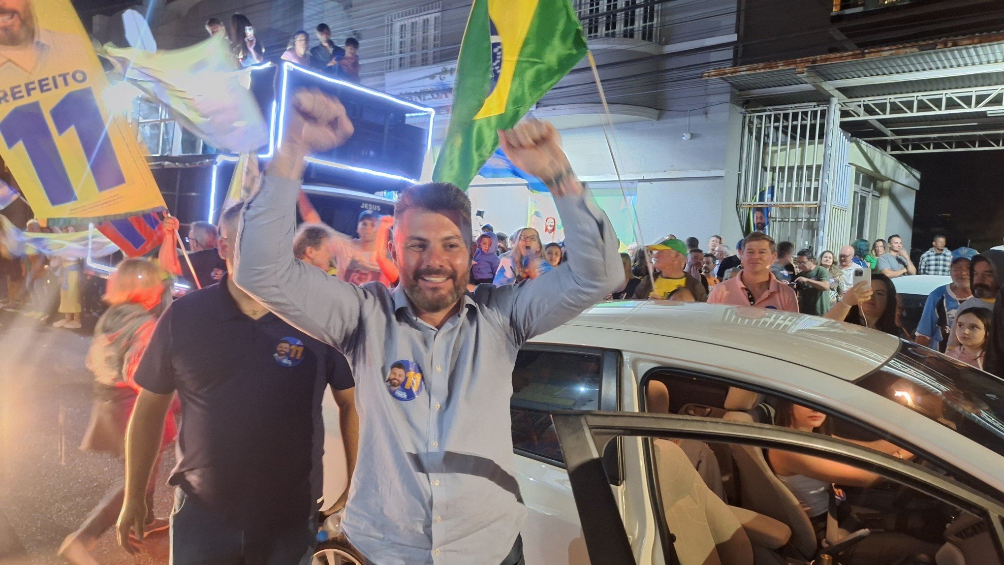 VÍDEO: Primeiras palavras de Gustavo Finck após ser eleito prefeito em Novo Hamburgo
