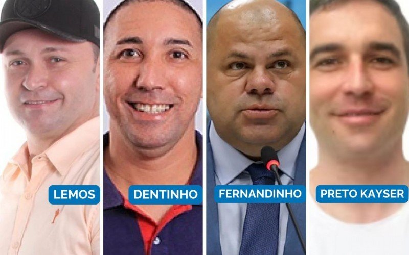 Lemos, Dentinho, Fernandinho e Preto Kayser: candidatos mais votados que não conseguiram vaga nas câmaras de São Leopoldo e Novo Hamburgo | abc+