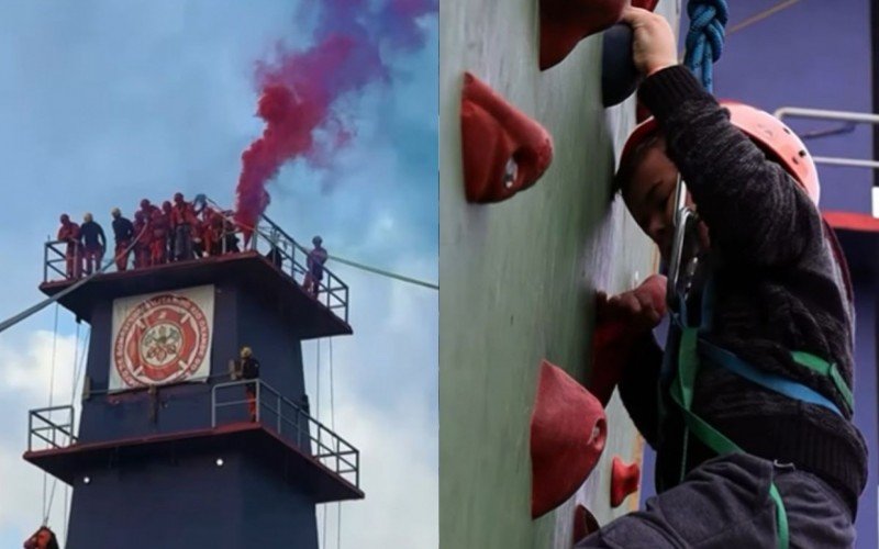 Tirolesa é atração em evento de Dia das Crianças no Corpo de Bombeiros | abc+