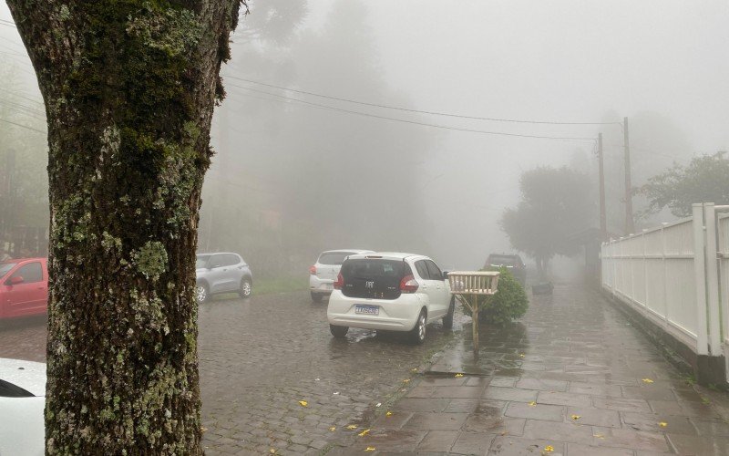 Neblina e chuva