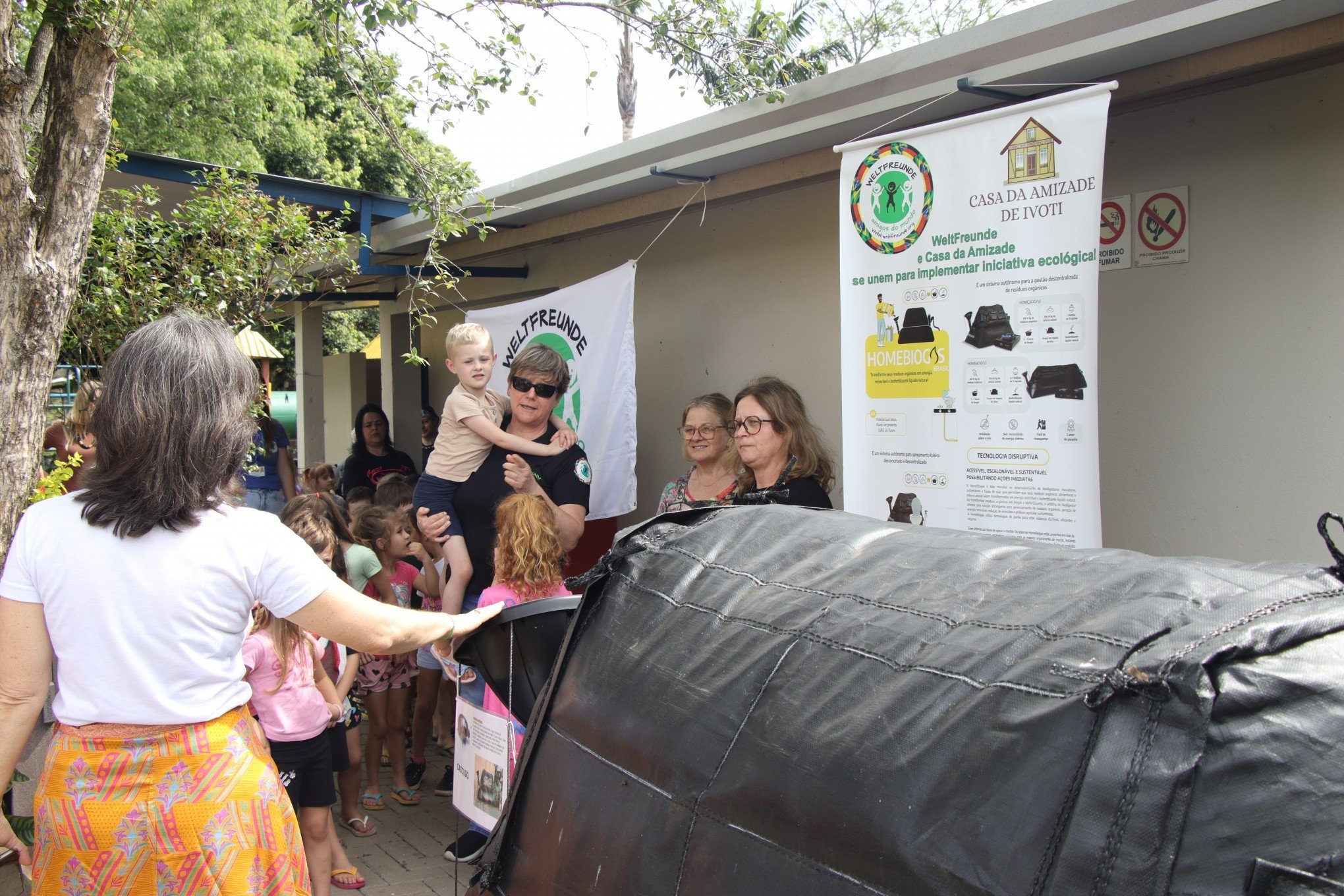 Biodigestor é instalado em escola de Ivoti para incentivar sustentabilidade; saiba como funciona o equipamento