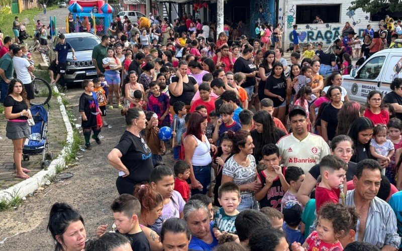 Centenas de crianças foram atendidas na celebração do Dia das Crianças realizada pelo Lions no Projeto Social Coração de Maria, na Vila Marrocos, bairro Santo Afonso | abc+