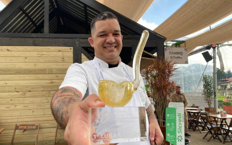 Diogo Menezes vence o concurso Melhor Chef, do Festival de Gastronomia de Gramado